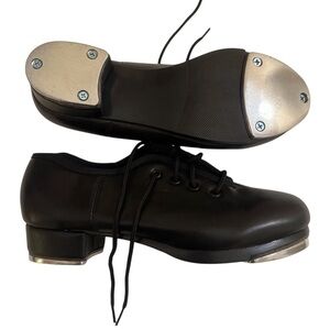 BOKIMD Boy’s Black Tap Dance Shoes - Size 5 Lace Up NWOT